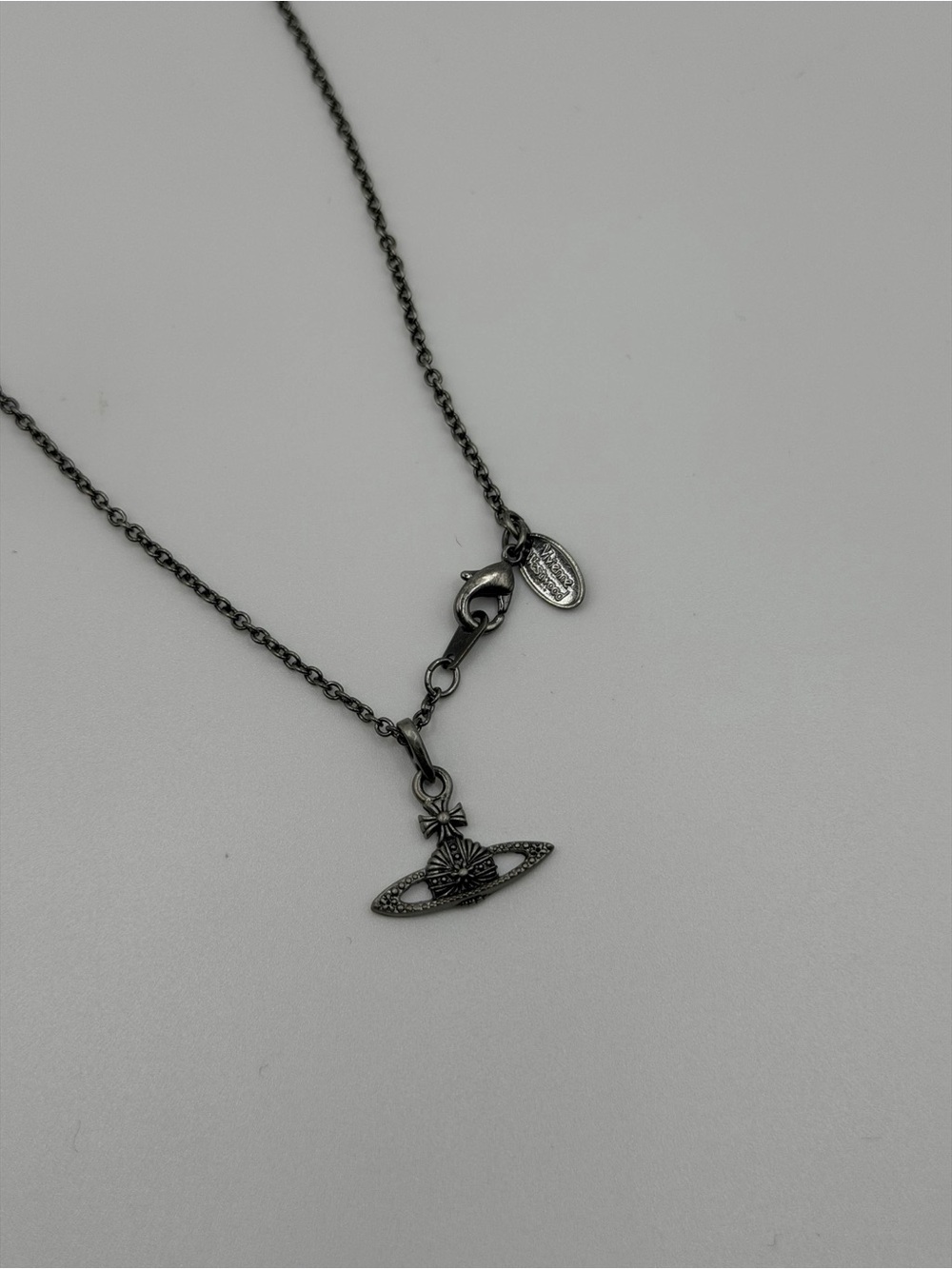 Vivienne Westwood Planet Pendant Necklace in Gunmetal